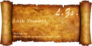 Leib Zsanett névjegykártya